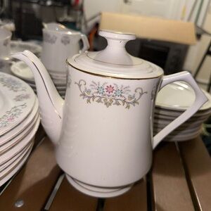 Vintage Floral Porcelain Teapot